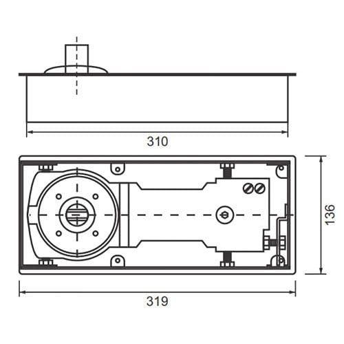 Bản lề sàn P-2400 - Ảnh 2